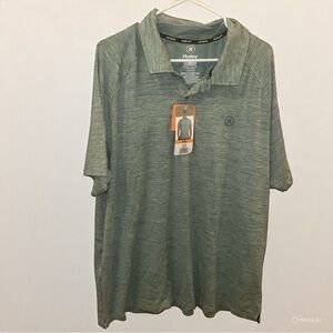 Hurley Men's Heathered Green Polo
